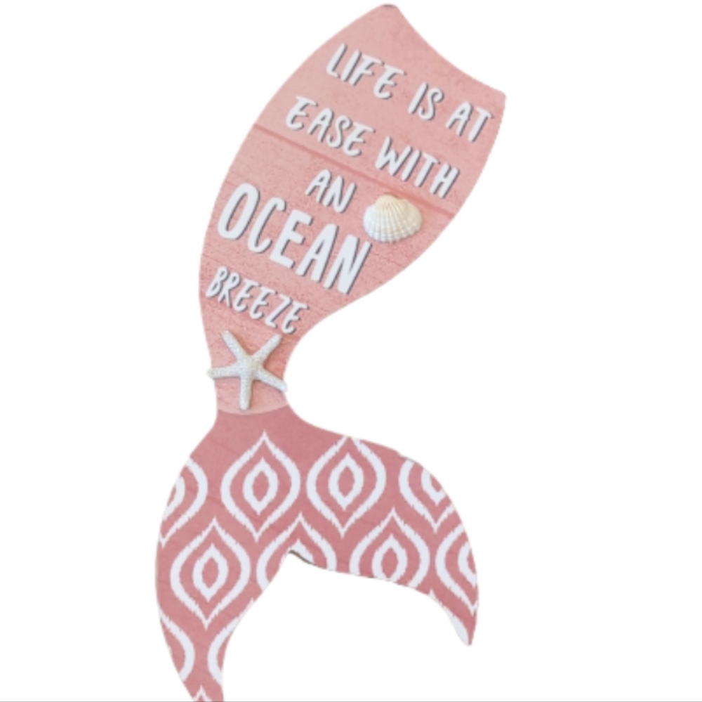 Coastal Beach Décor Set – Hanging & Standing Signs 5 Piece Wooden - Picture 4 of 6